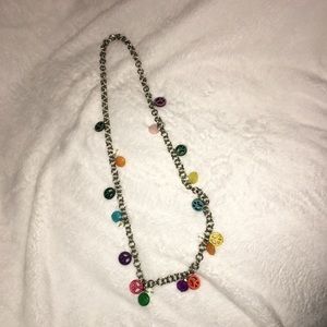 Peace sign long necklace